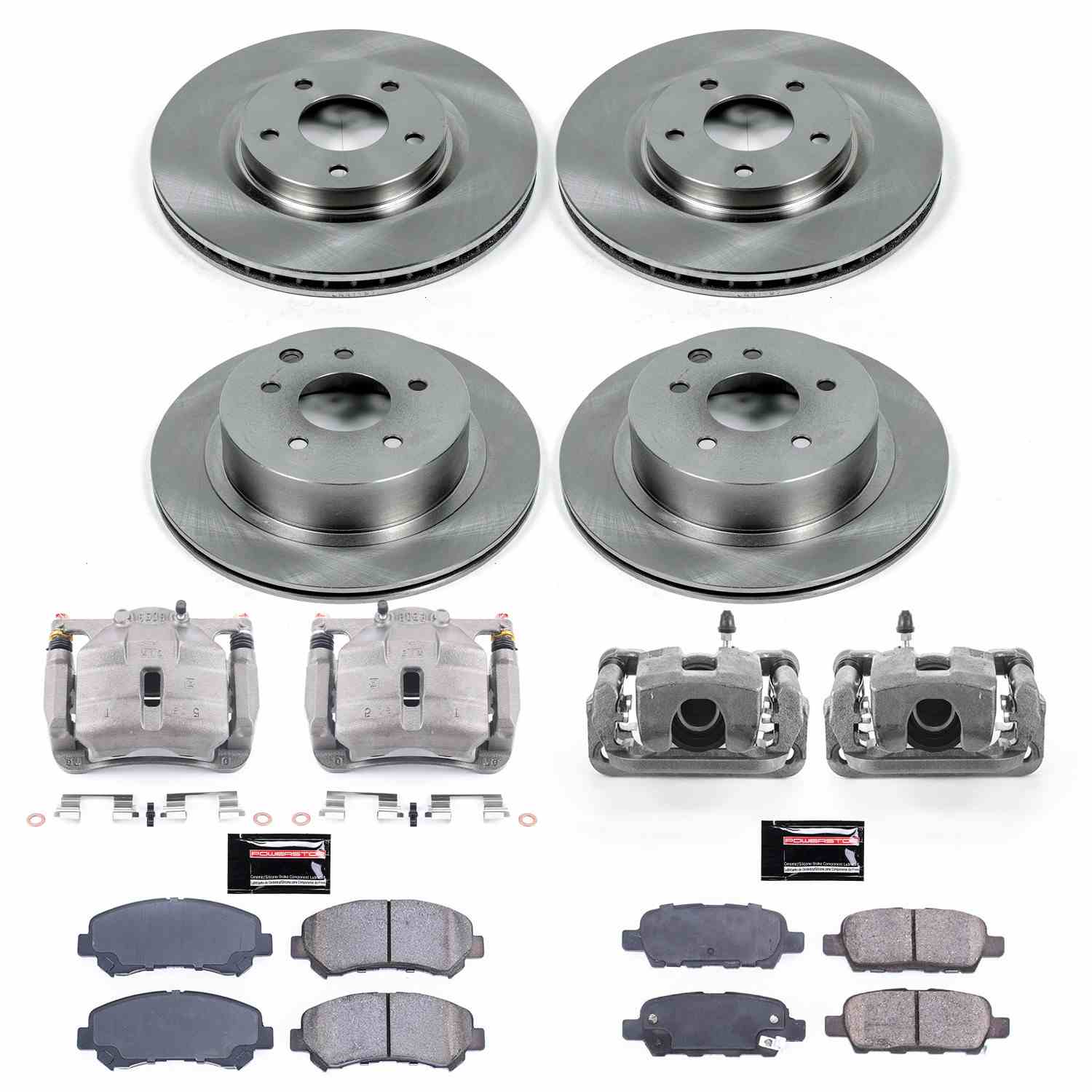 Power Stop 08-14 Nissan Rogue Front & Rear Autospecialty Brake Kit w/Calipers