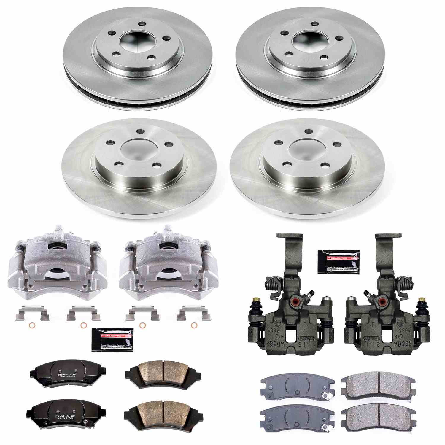 Power Stop 2005 Cadillac DeVille Front & Rear Autospecialty Brake Kit w/Calipers