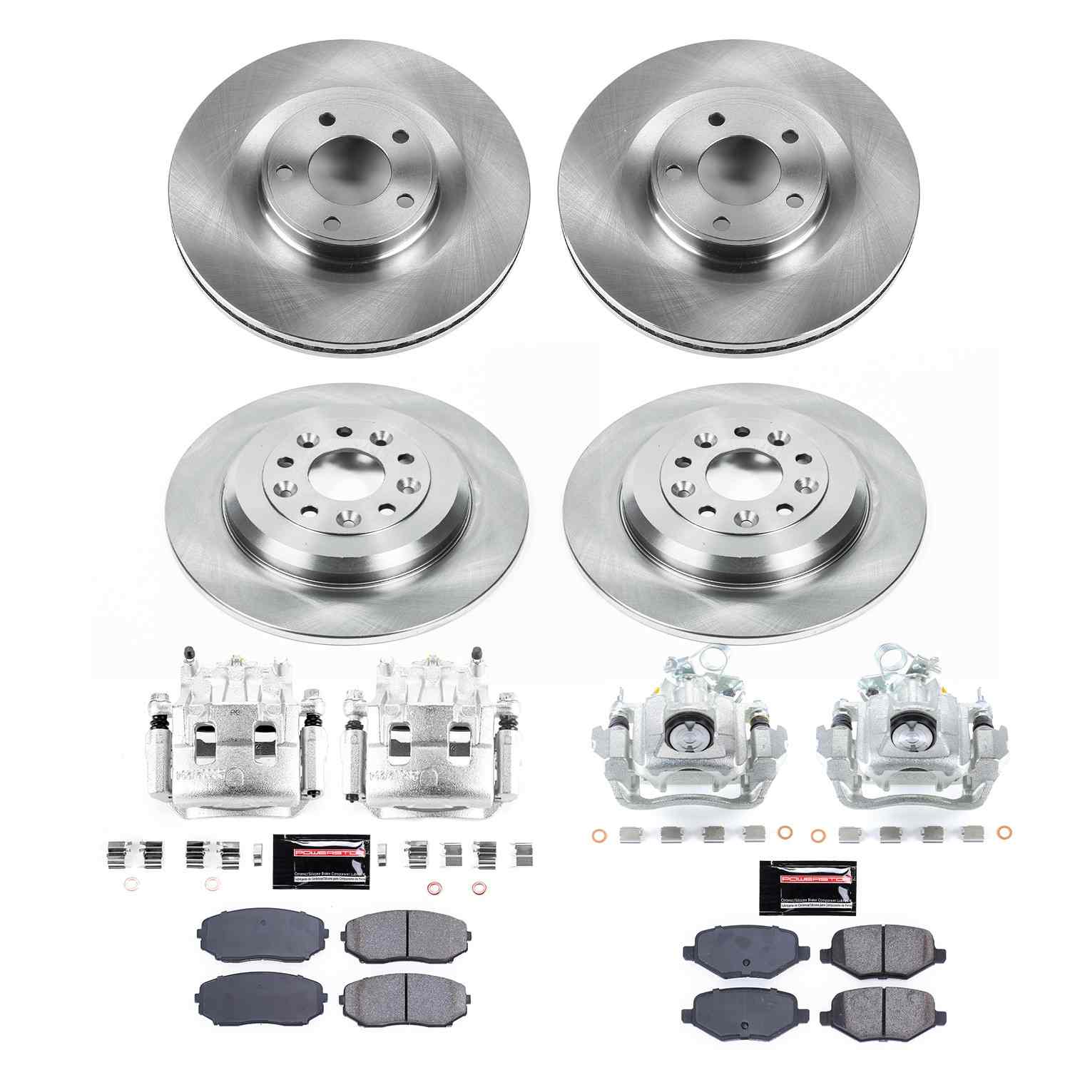 Power Stop 13-15 Lincoln MKX Front & Rear Autospecialty Kit w/Cals