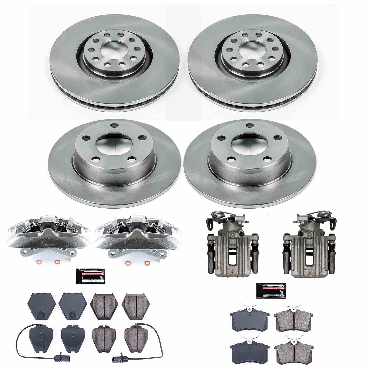 Power Stop 01-05 Audi Allroad Quattro Front & Rear Autospecialty Kit w/Cals