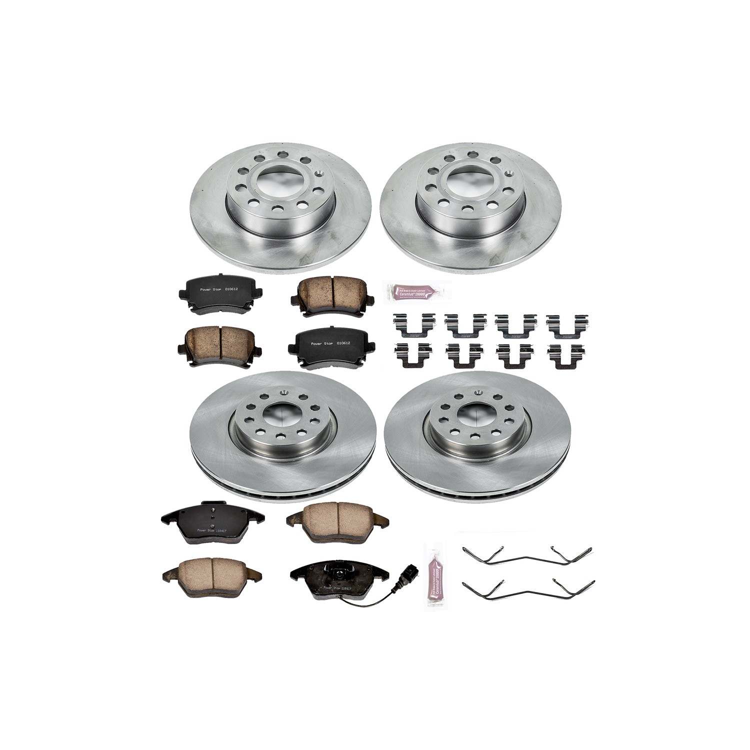 Power Stop 2008 Audi A3 Front & Rear Autospecialty Brake Kit