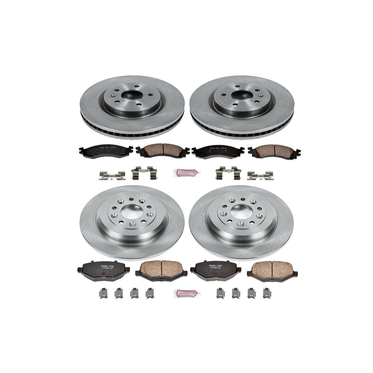 Power Stop 11-12 Ford Taurus Front & Rear Autospecialty Brake Kit