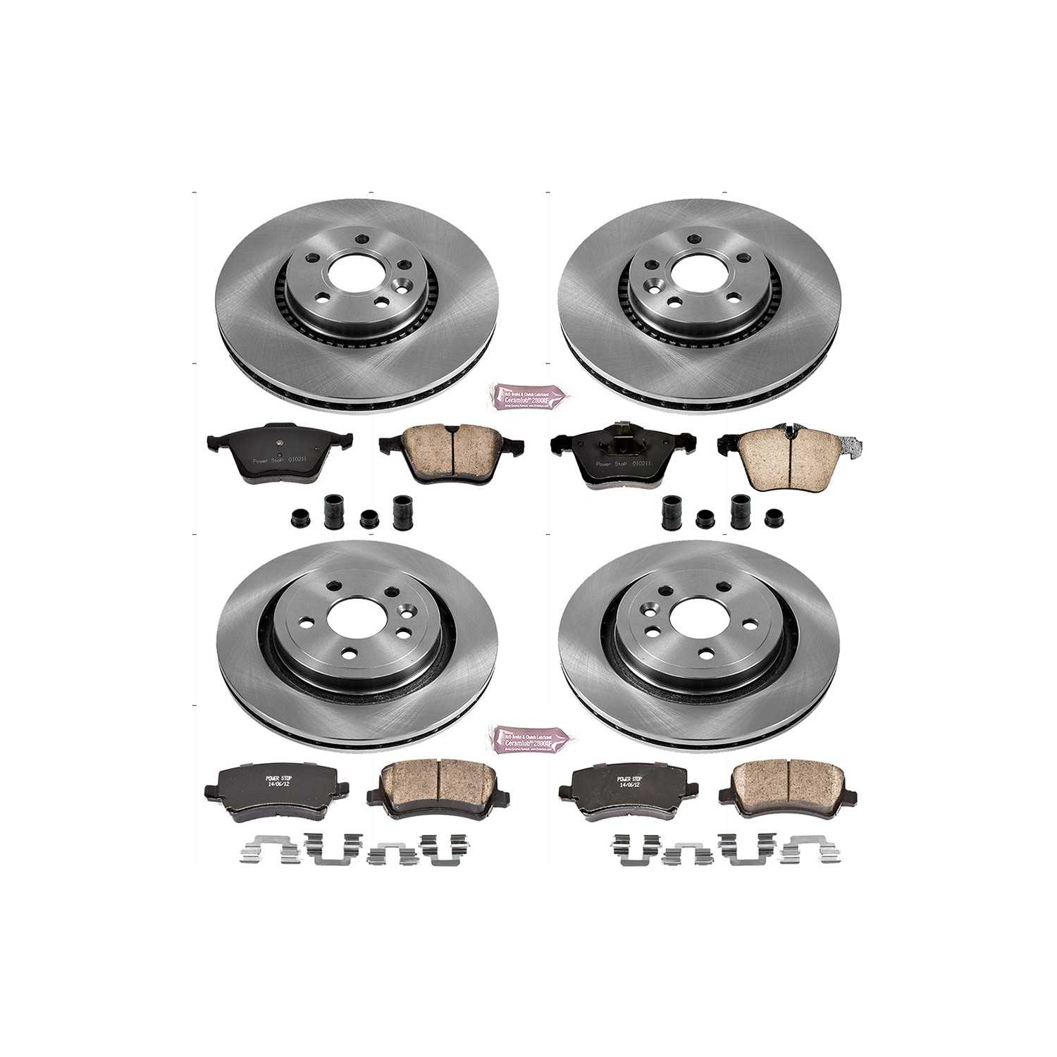 Power Stop 11-14 Volvo S60 Front & Rear Autospecialty Brake Kit
