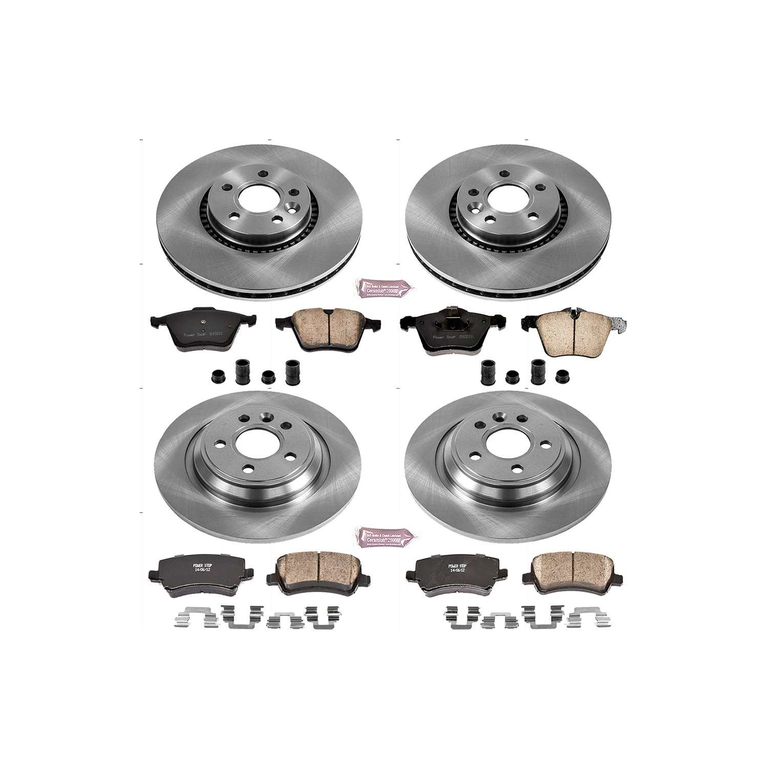 Power Stop 08-14 Volvo S80 Front & Rear Autospecialty Brake Kit