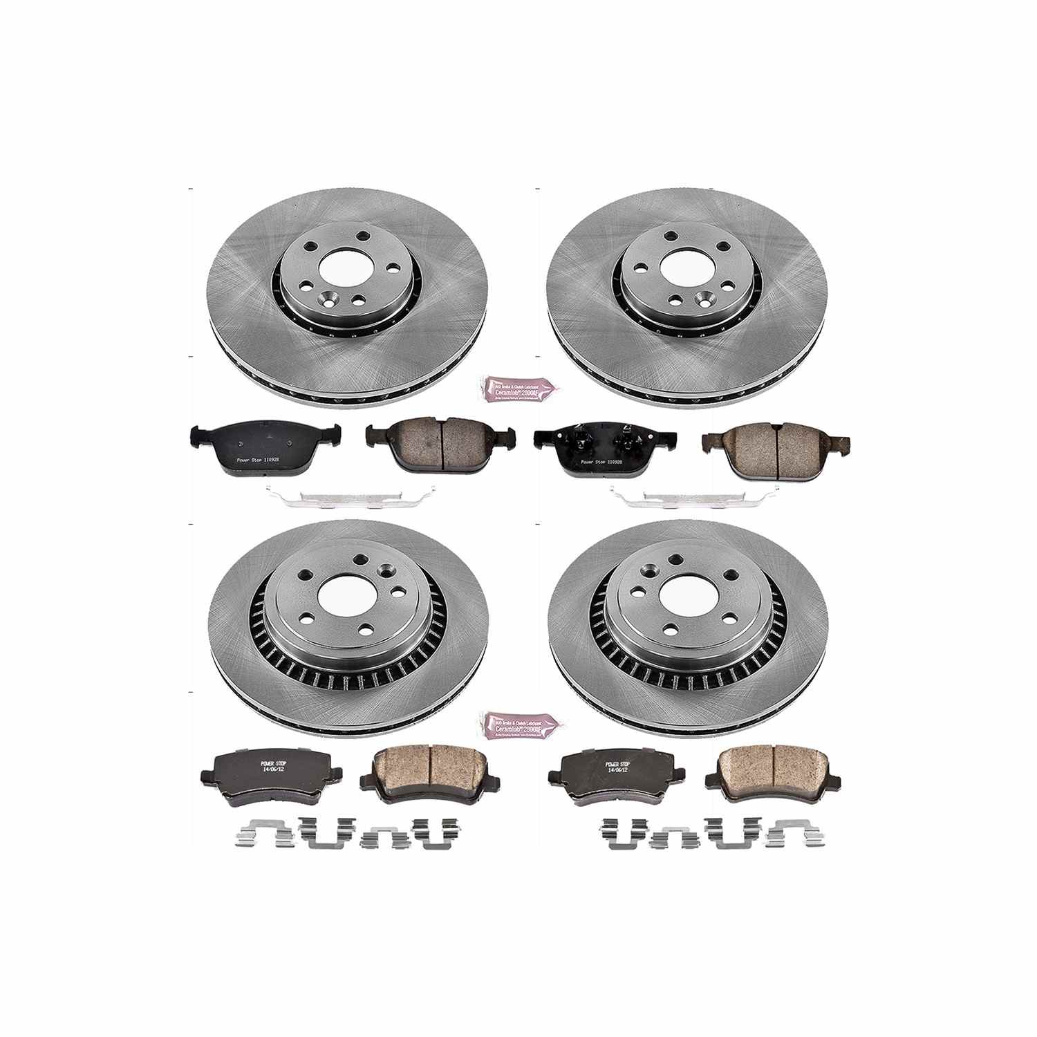 Power Stop 10-15 Volvo XC60 Front & Rear Autospecialty Brake Kit