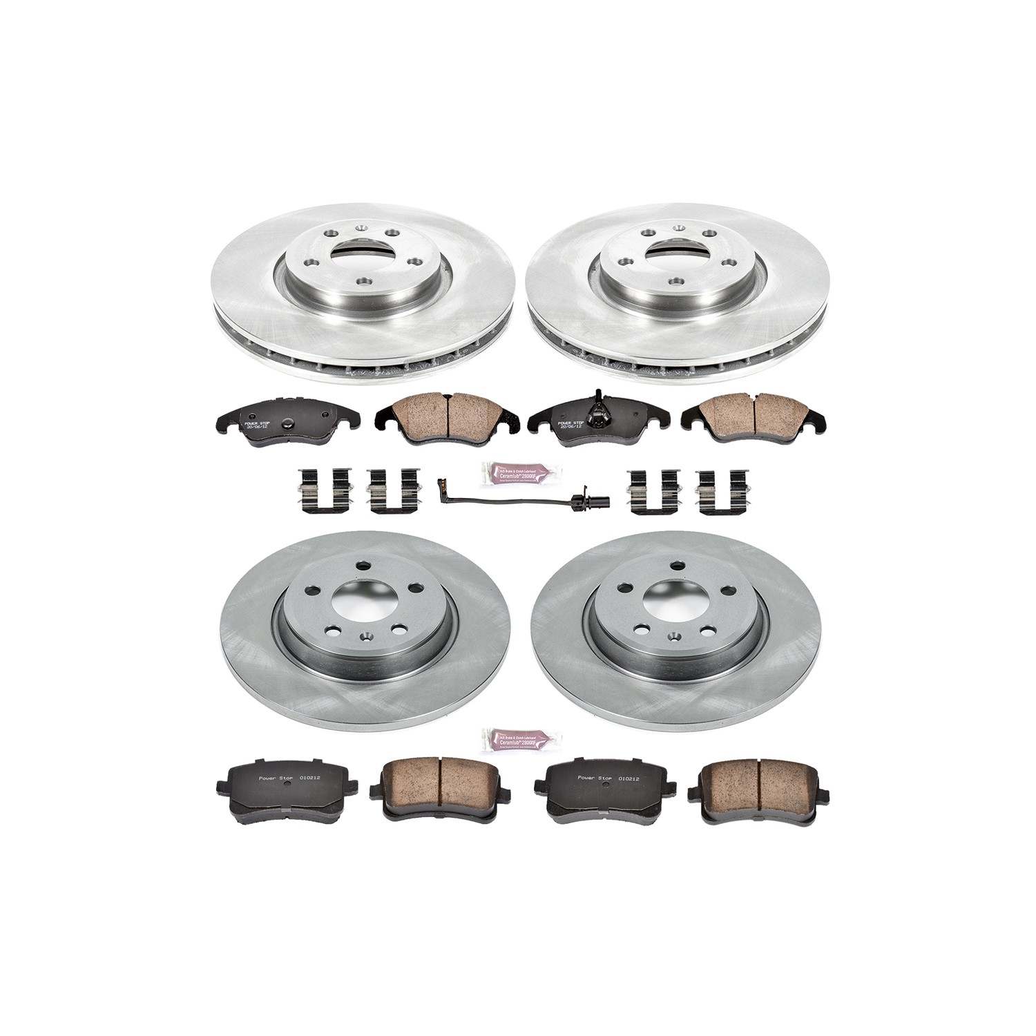 Power Stop 12-16 Audi A4 Front & Rear Autospecialty Brake Kit