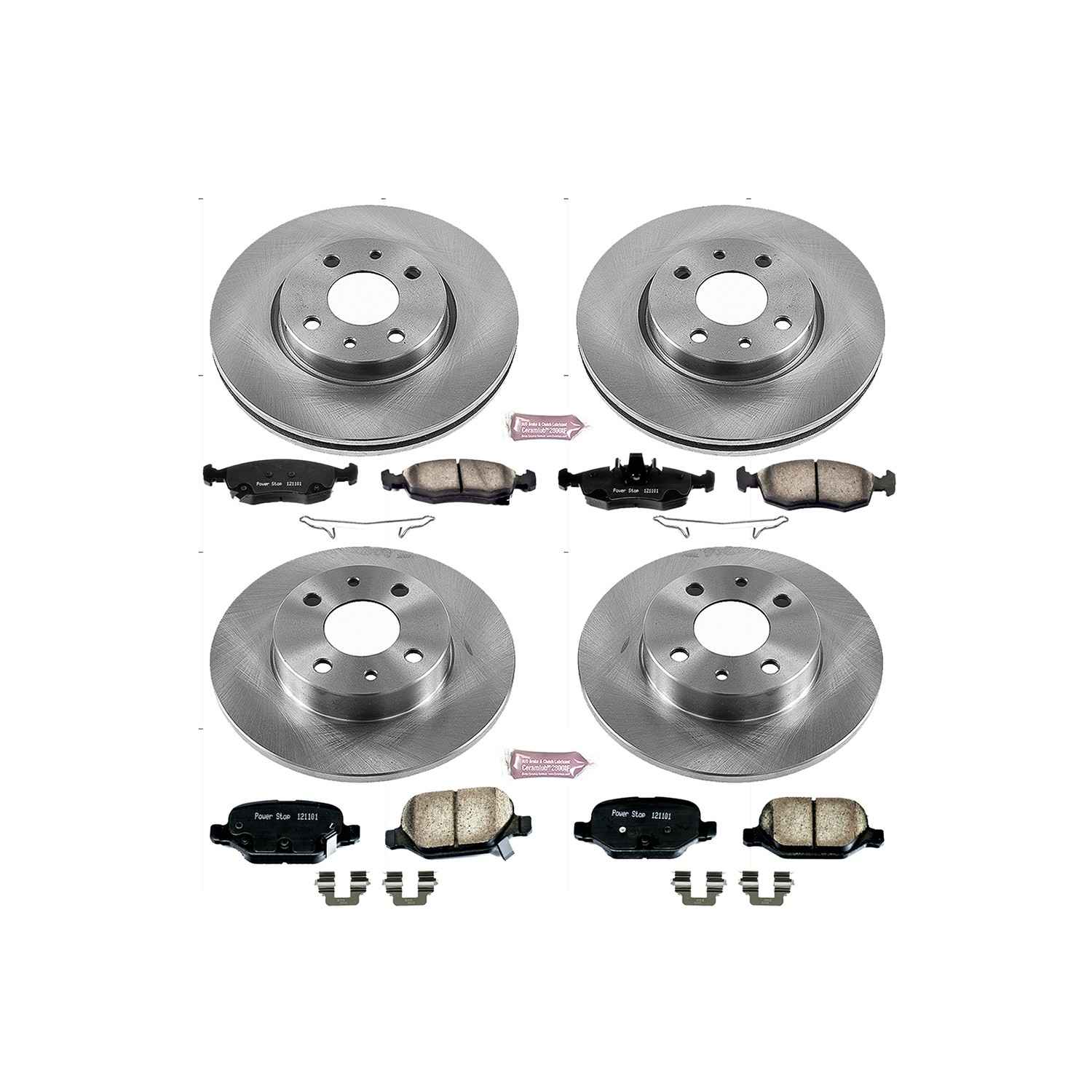 Power Stop 12-18 Fiat 500 Front & Rear Autospecialty Brake Kit