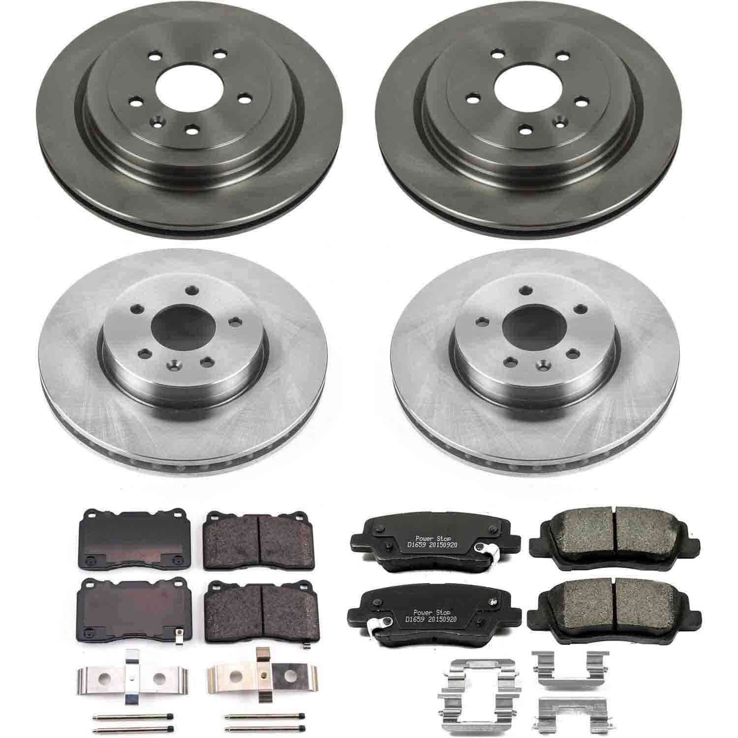 Power Stop 13-15 Cadillac ATS Front & Rear Autospecialty Brake Kit