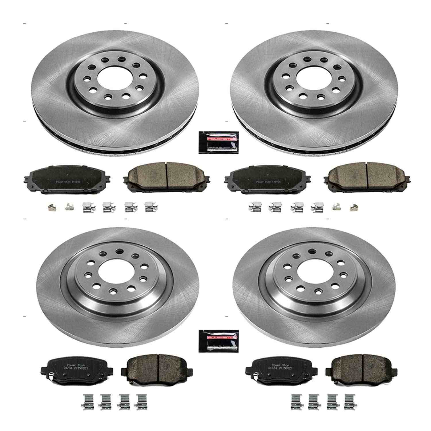 Power Stop 14-16 Jeep Cherokee Front & Rear Autospecialty Brake Kit