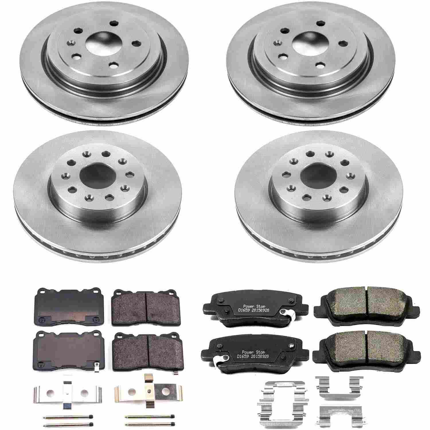 Power Stop 14-18 Cadillac CTS Front & Rear Autospecialty Brake Kit