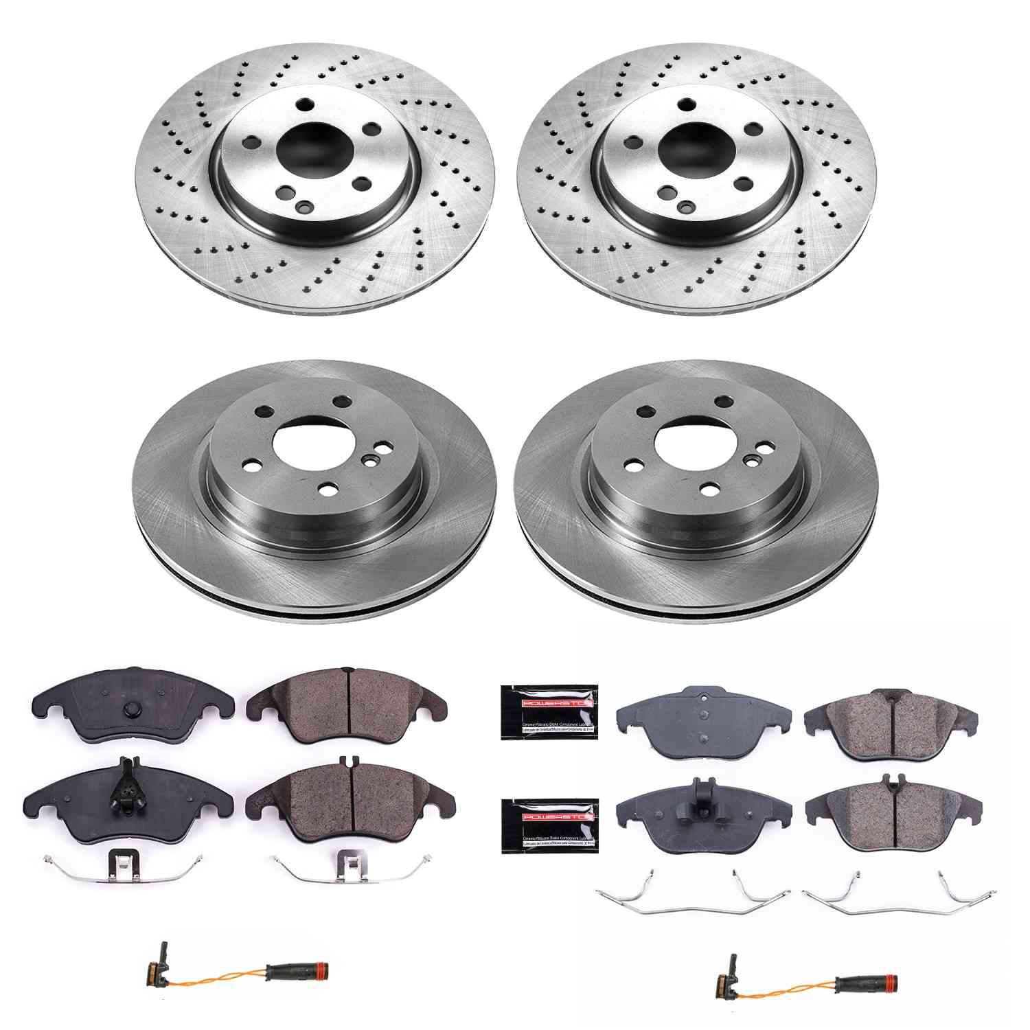Power Stop 2014 Mercedes-Benz C300 Front & Rear Autospecialty Brake Kit