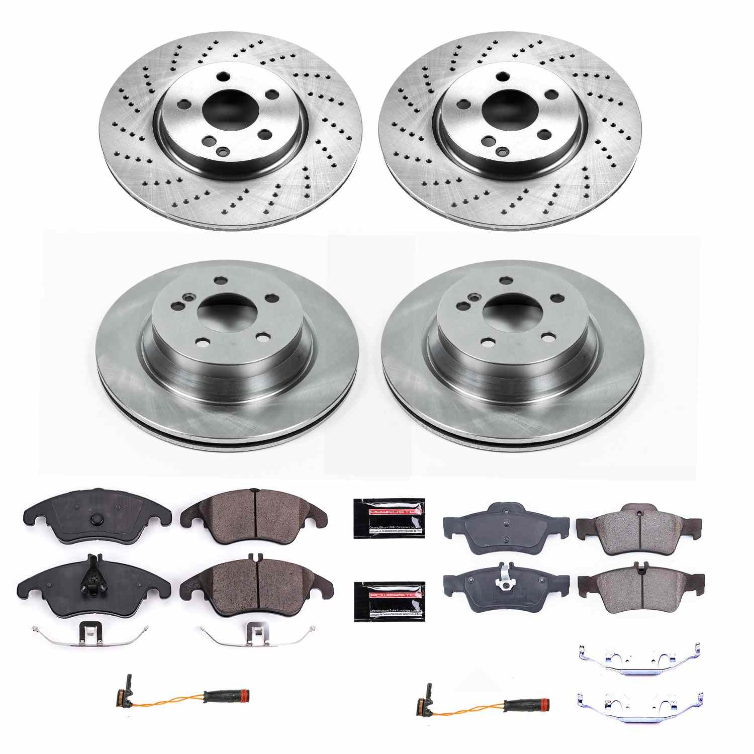 Power Stop 10-14 Mercedes-Benz E350 Front & Rear Autospecialty Brake Kit