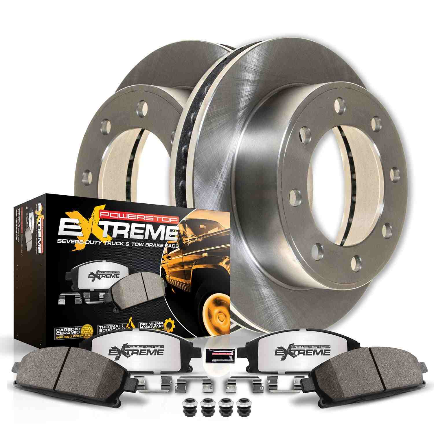 Power Stop 01-11 Workhorse Custom Chassis W22 Front or Rear Medium Duty Kit