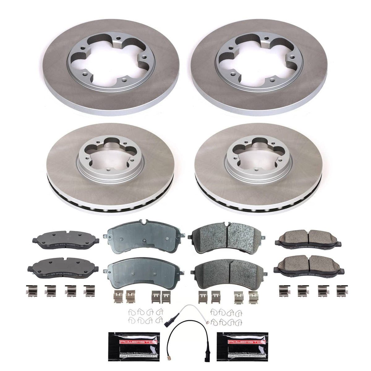 Power Stop 2021 Ford Transit-150 Front and Rear Semi-Coated Rotor Kit