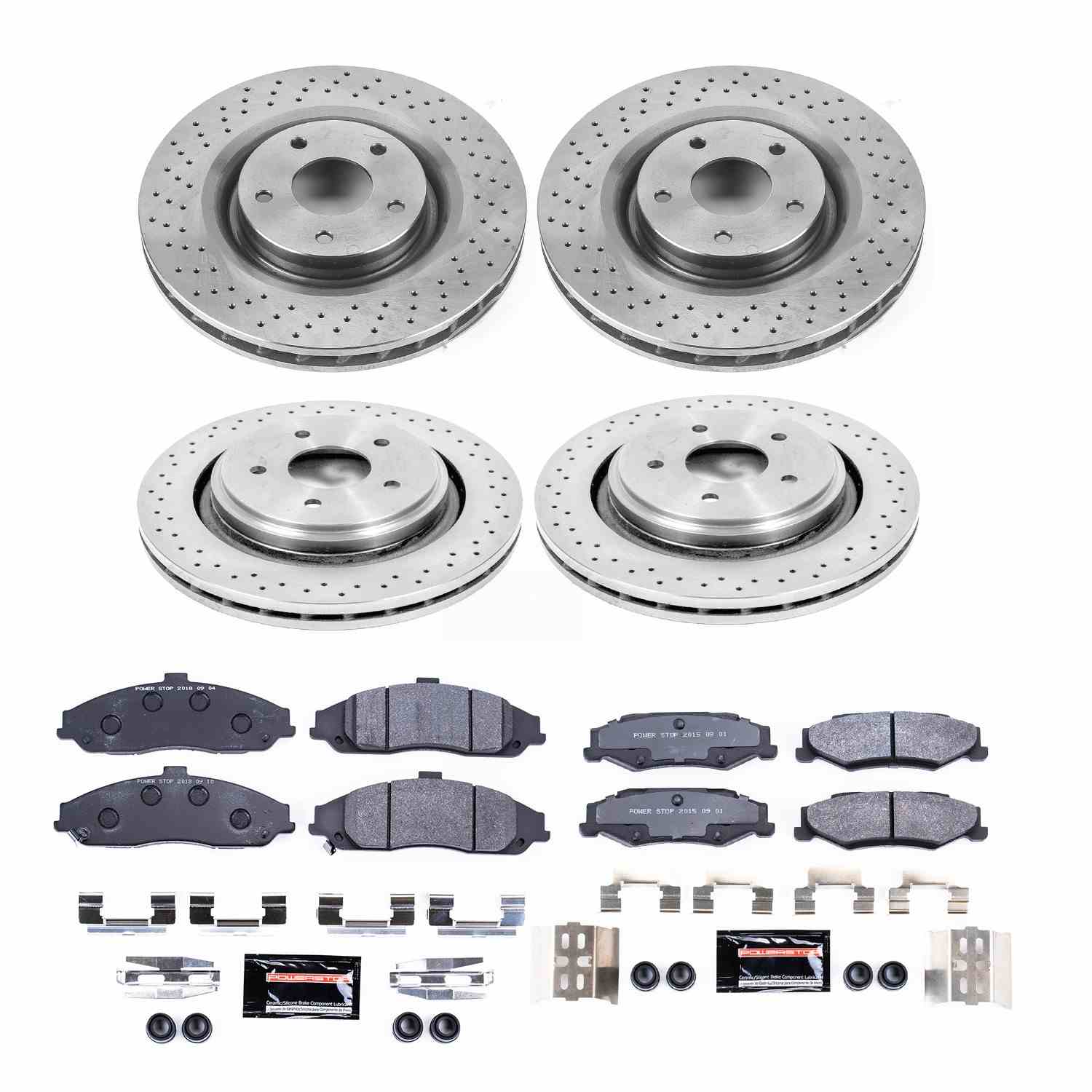 Power Stop 06-09 Cadillac XLR Front & Rear Track Day Brake Kit