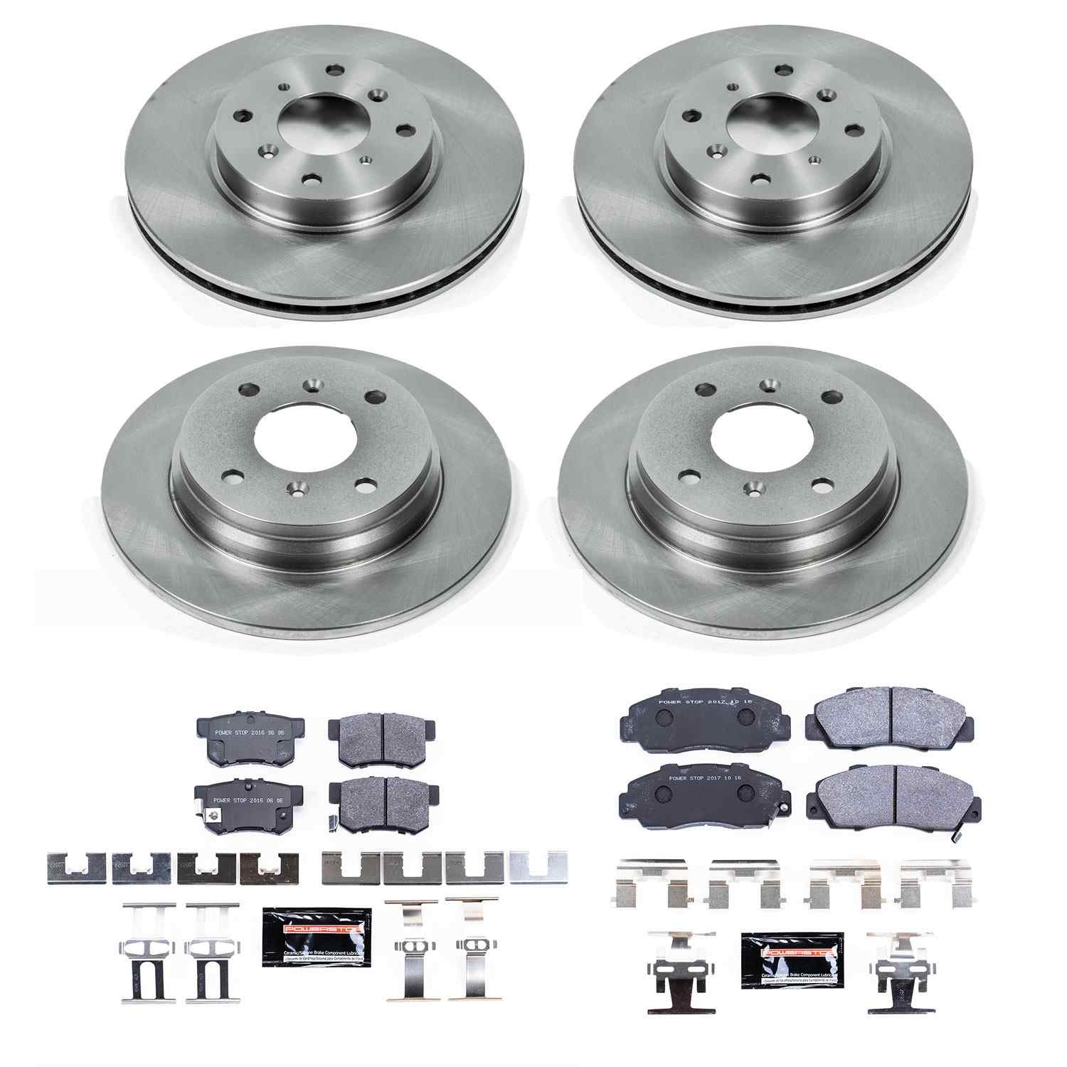 Power Stop 93-96 Honda Prelude Front & Rear Track Day SPEC Brake Kit