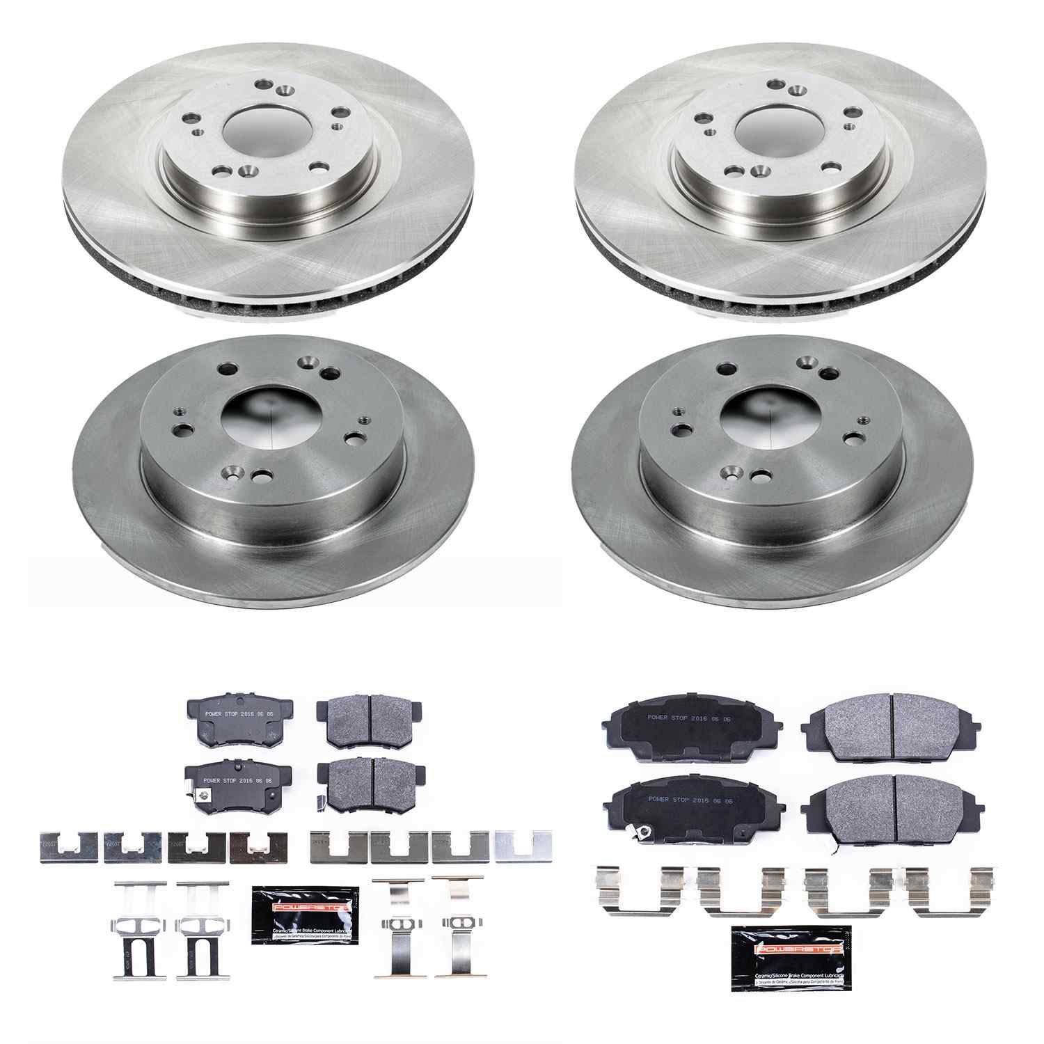 Power Stop 06-11 Honda Civic Front & Rear Track Day SPEC Brake Kit