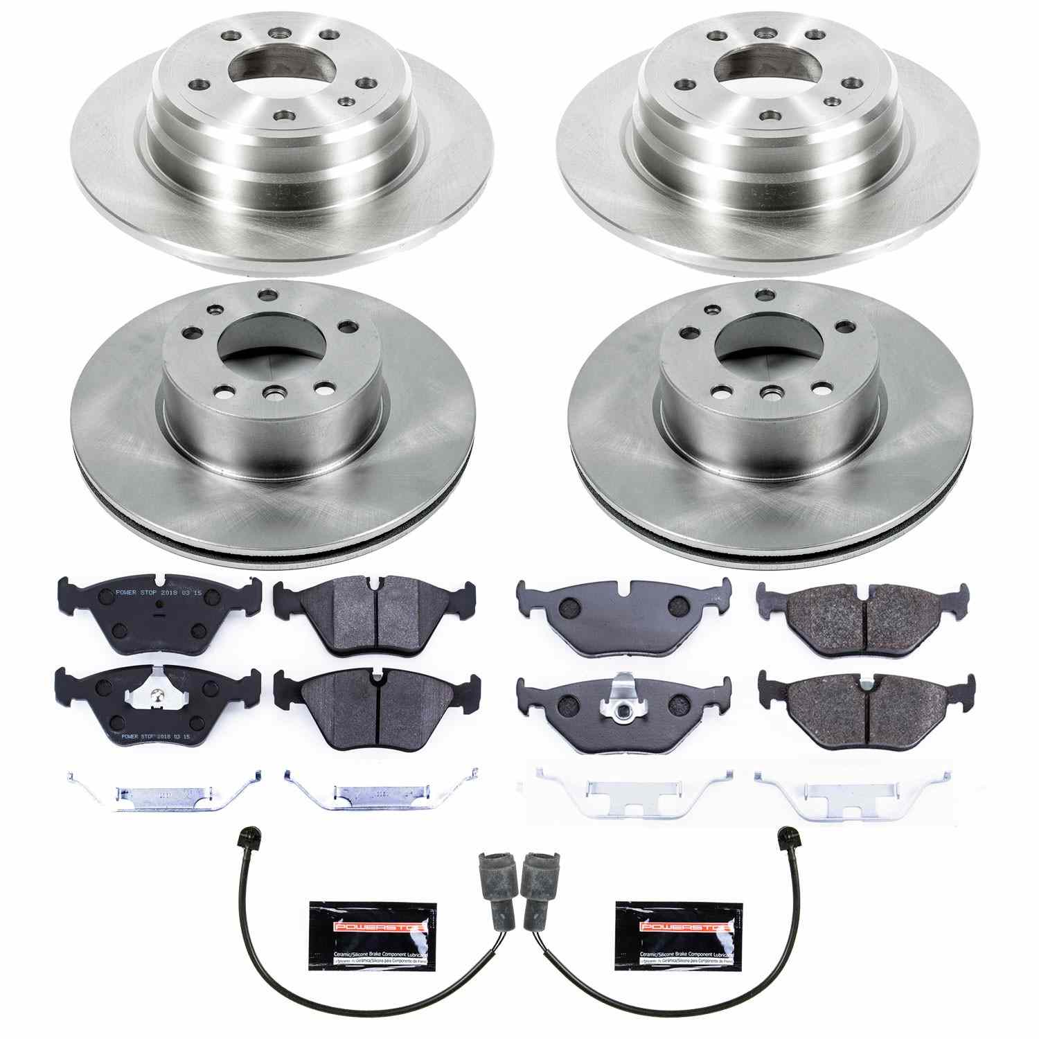 Power Stop 90-95 BMW 525i Front & Rear Track Day SPEC Brake Kit