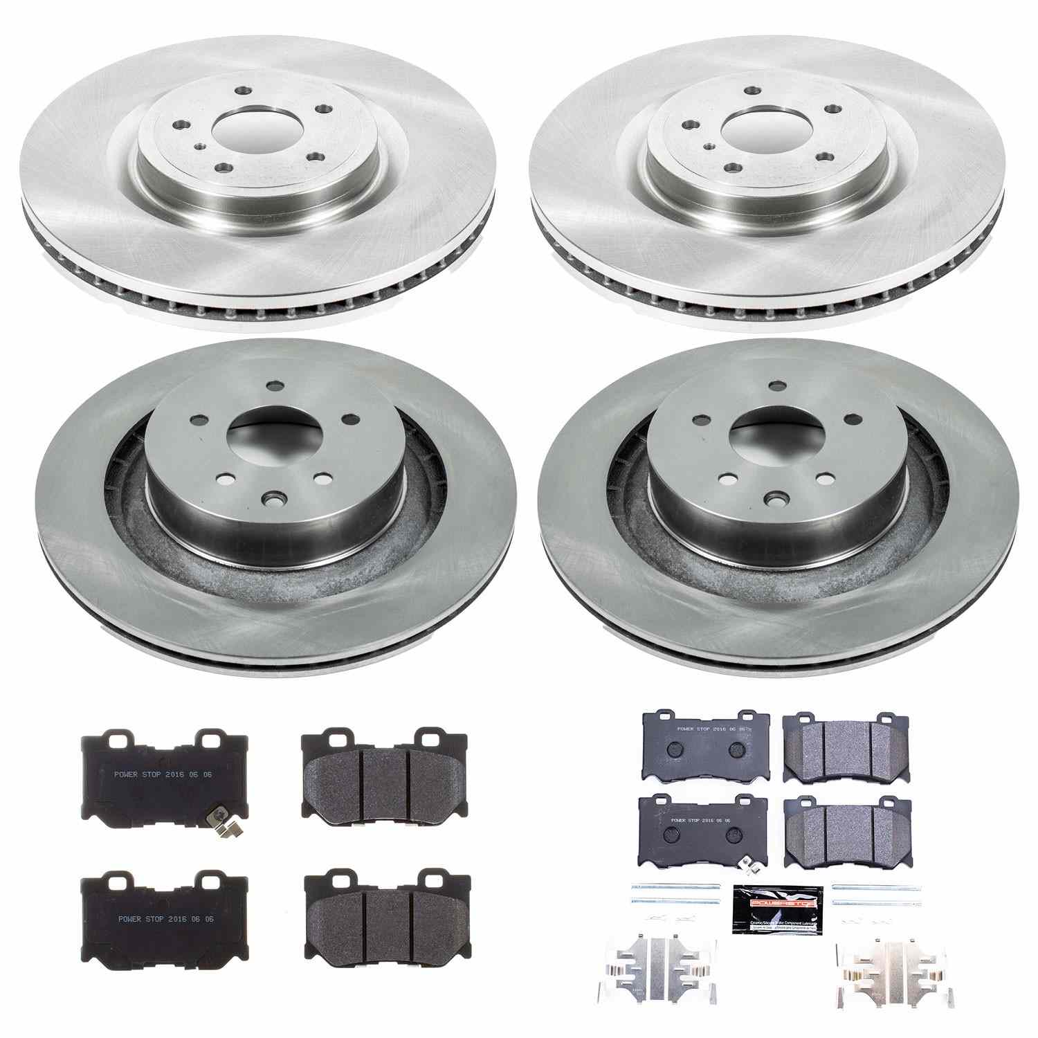 Power Stop 08-13 Infiniti G37 Front & Rear Track Day SPEC Brake Kit