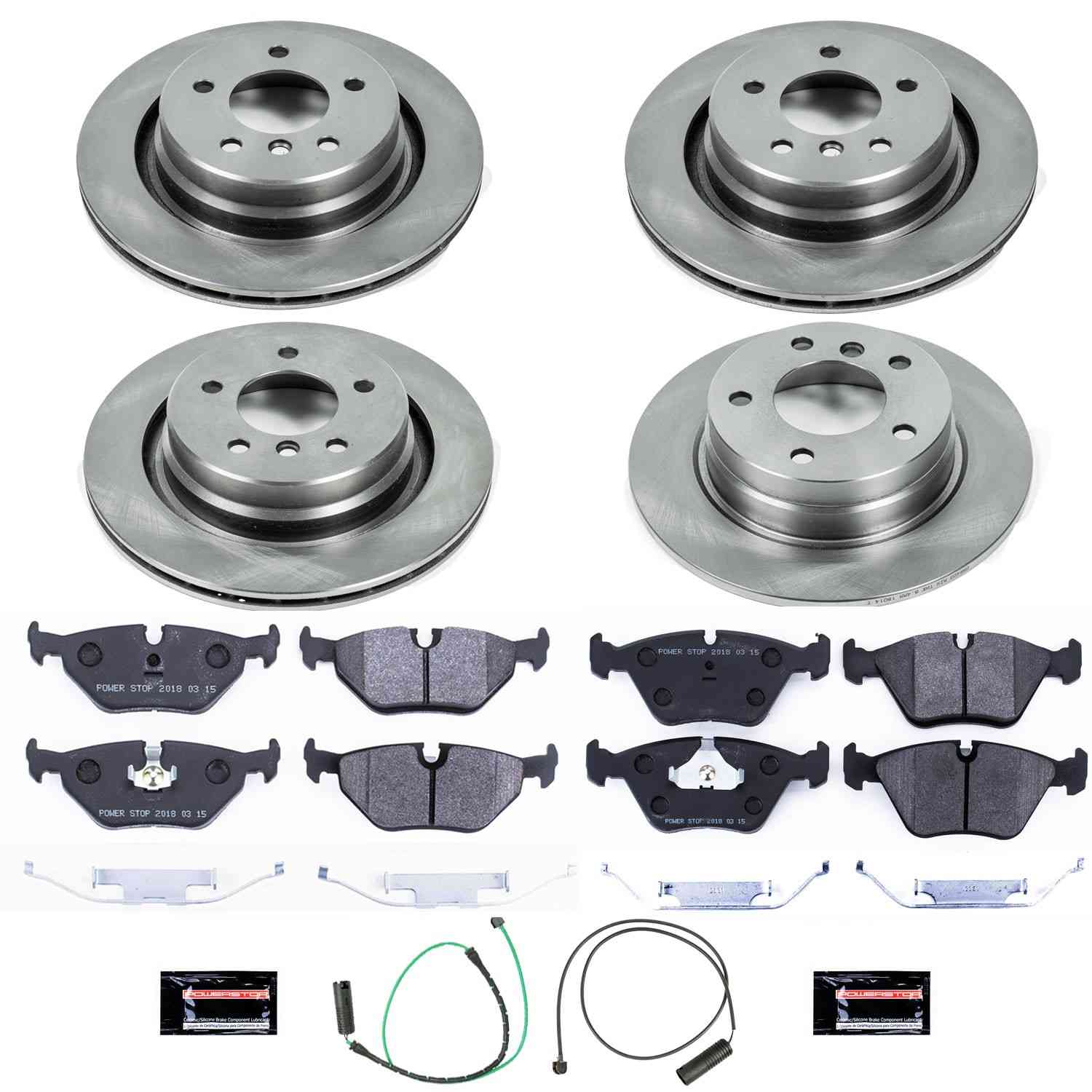 Power Stop 95-99 BMW M3 Front & Rear Track Day SPEC Brake Kit