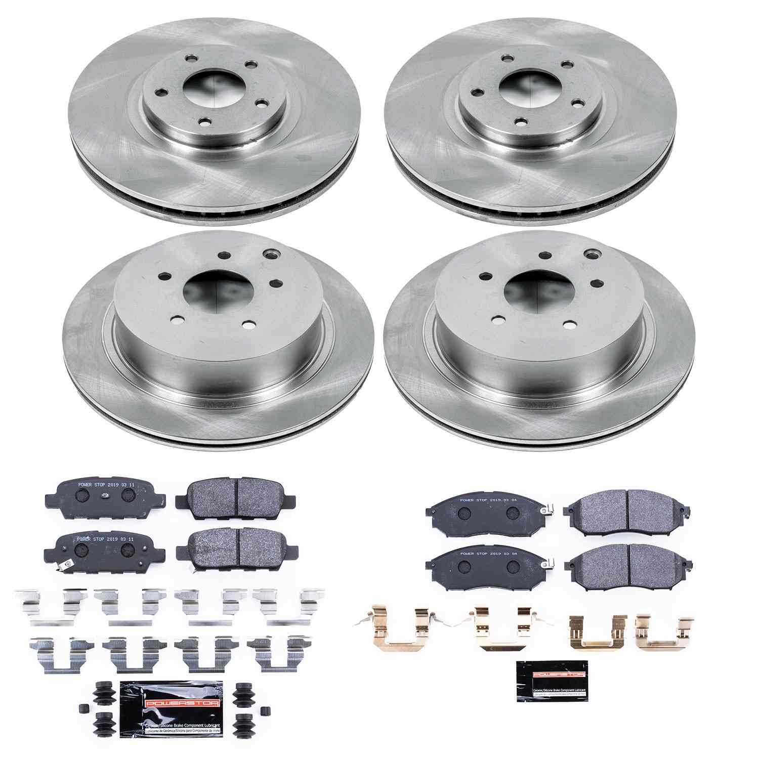 Power Stop 11-14 Nissan Murano Front & Rear Track Day SPEC Brake Kit