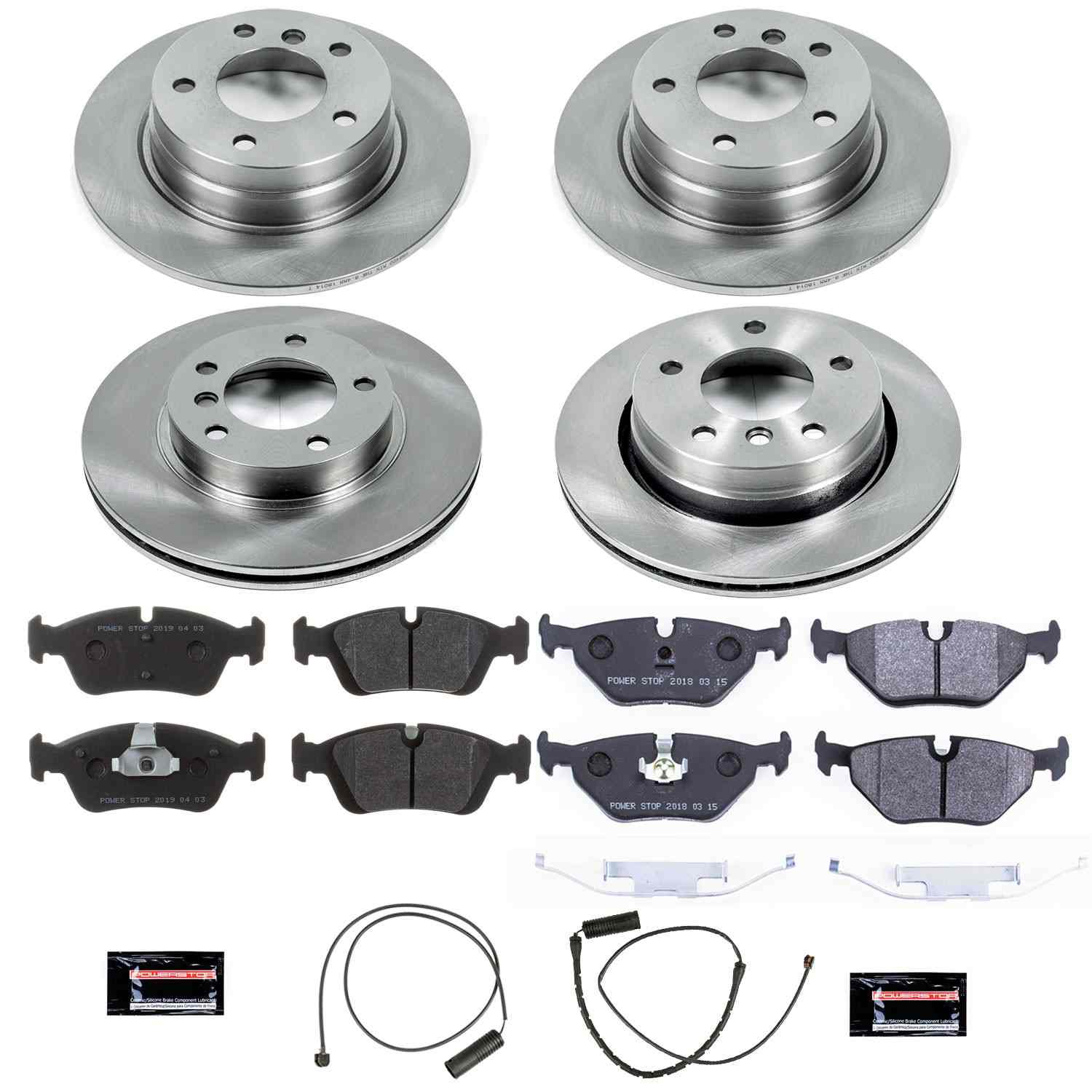 Power Stop 92-98 BMW 318i Front & Rear Track Day SPEC Brake Kit