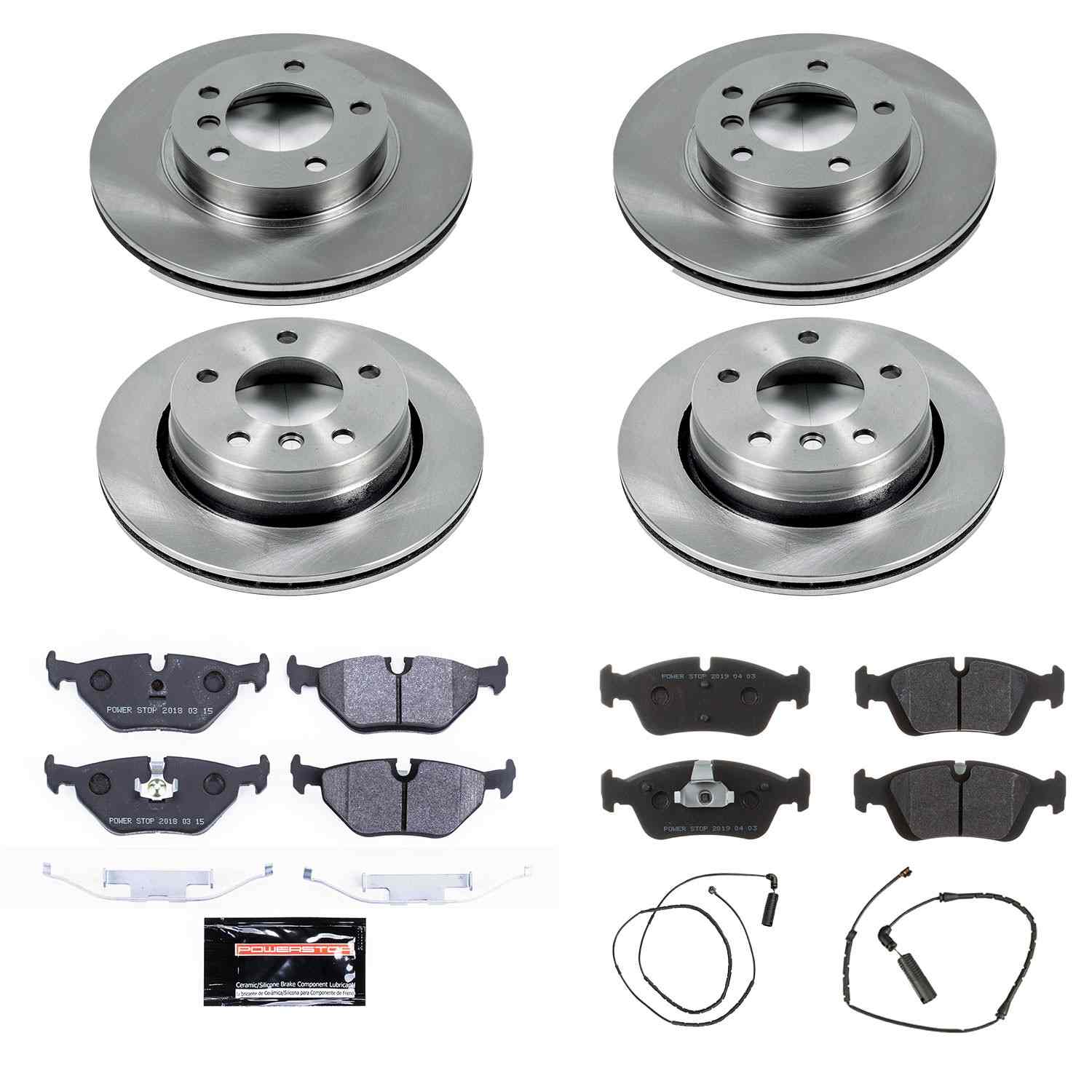 Power Stop 2000 BMW 323Ci Front & Rear Track Day SPEC Brake Kit