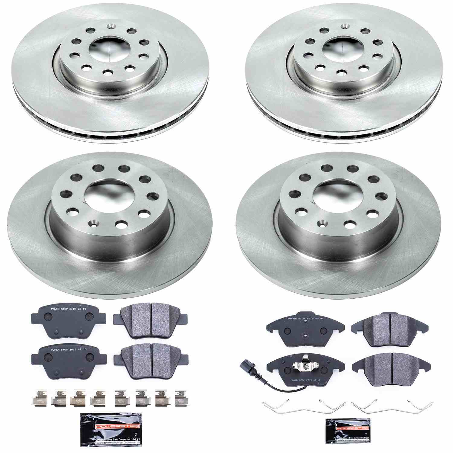Power Stop 10-12 Audi A3 Front & Rear Track Day SPEC Brake Kit