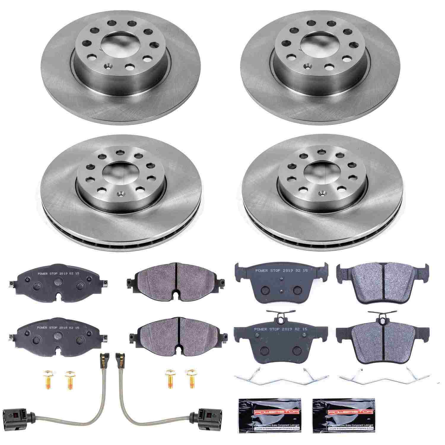 Power Stop 15-18 Audi A3 Front & Rear Track Day SPEC Brake Kit