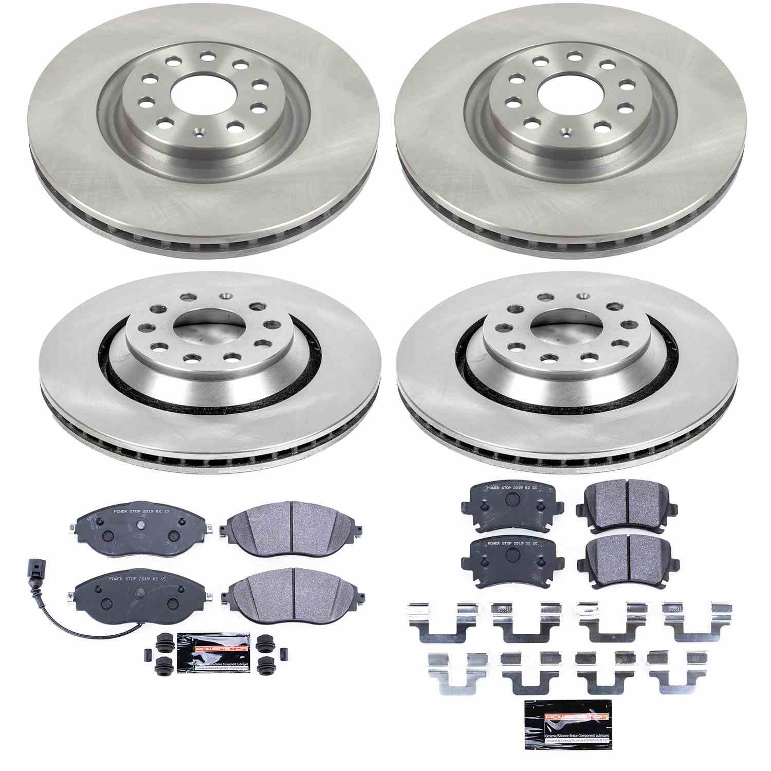 Power Stop 12-17 Volkswagen CC Front & Rear Track Day SPEC Brake Kit