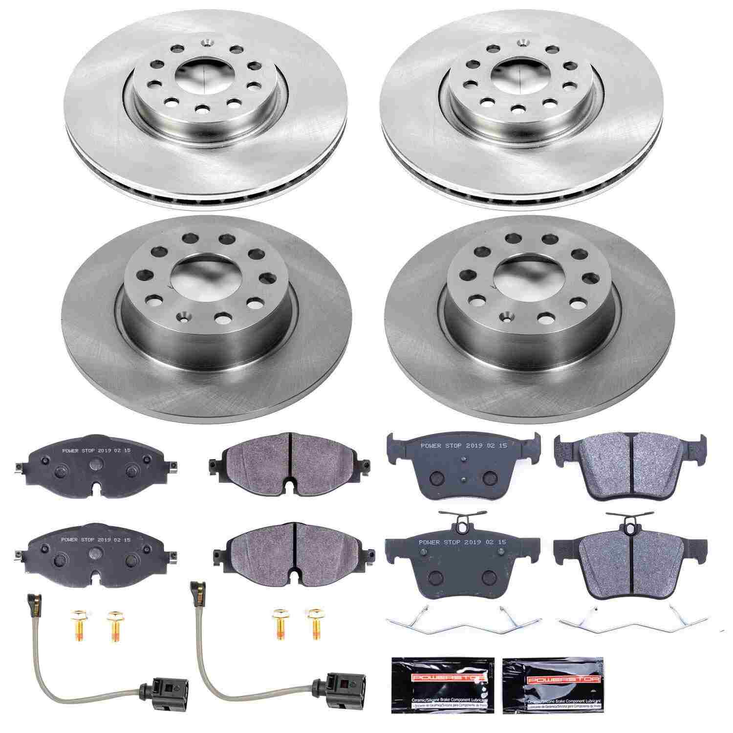 Power Stop 15-18 Audi A3 Front & Rear Track Day SPEC Brake Kit