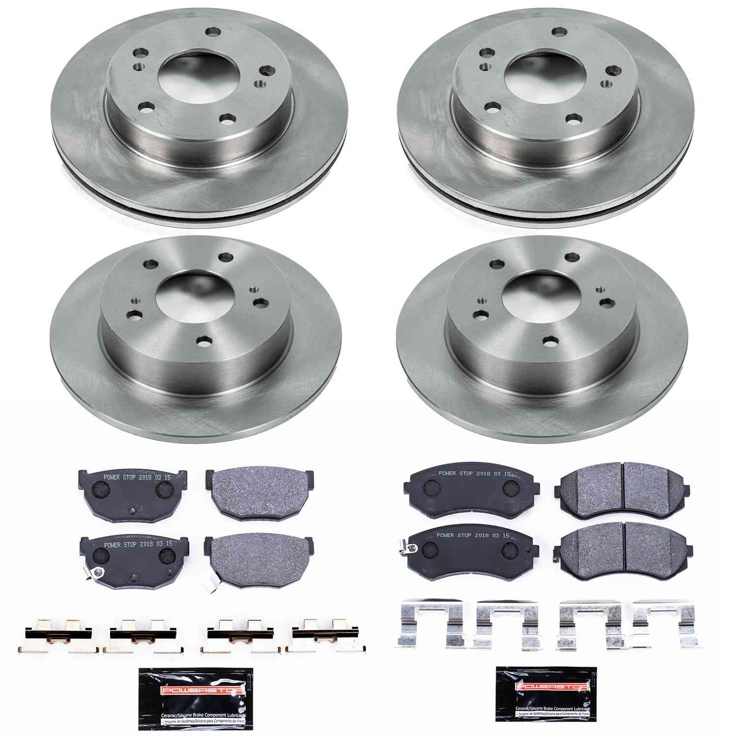 Power Stop 94-96 Nissan 240SX Front & Rear Track Day SPEC Brake Kit