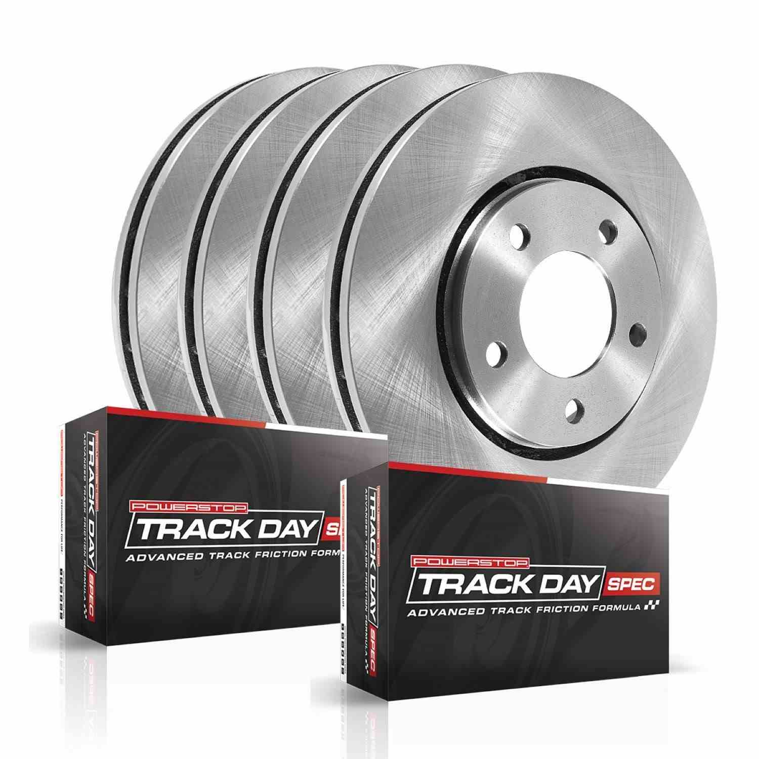 Power Stop 17-18 Volkswagen Golf Front & Rear Track Day SPEC Brake Kit