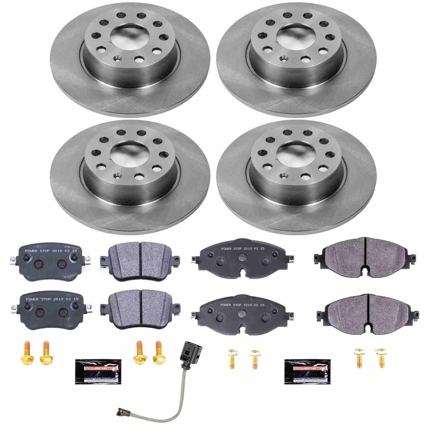 Power Stop 2019 Volkswagen Golf Alltrack Front & Rear Track Day SPEC Brake Kit