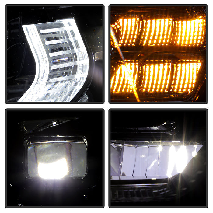 xTune BMW F30 LED DRL Projector Headlights - Black (PRO-JH-BMWF3012-LED-BK)