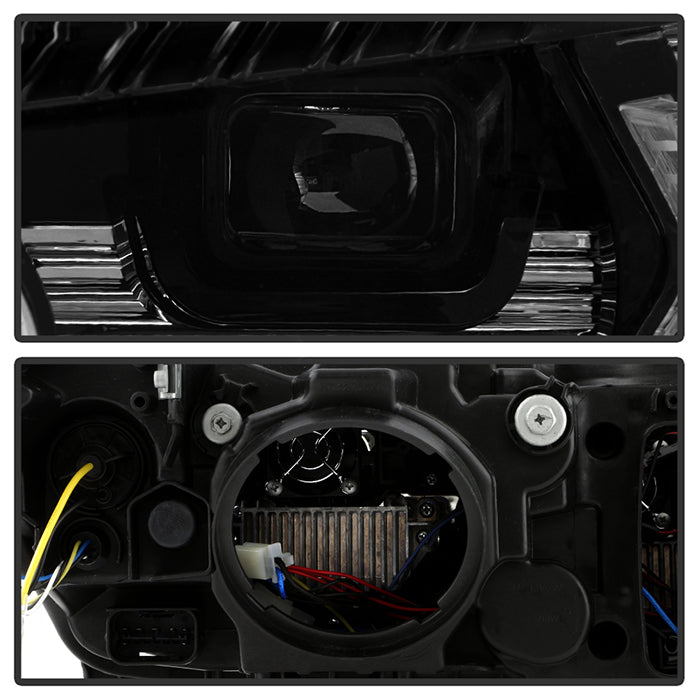xTune BMW F30 LED DRL Projector Headlights - Black (PRO-JH-BMWF3012-LED-BK)