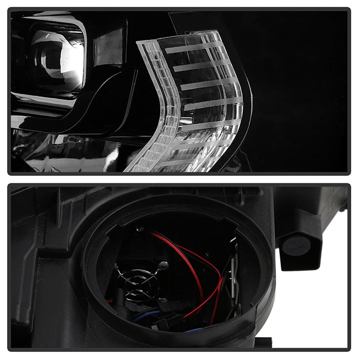 xTune BMW F30 LED DRL Projector Headlights - Black (PRO-JH-BMWF3012-LED-BK)