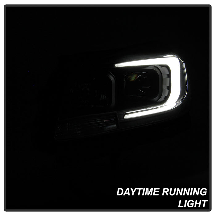 xTune 13-15 Chevy Malibu (Halogen Models Only) DRL Light Bar Proj. Headlights - Black PRO-JH-CM13-LB