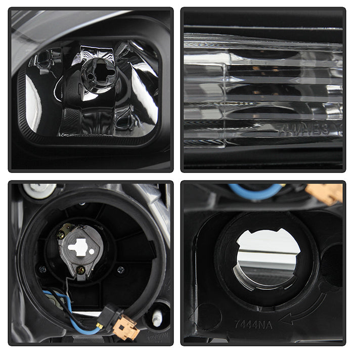 xTune 13-15 Chevy Malibu (Halogen Models Only) DRL Light Bar Proj. Headlights - Black PRO-JH-CM13-LB