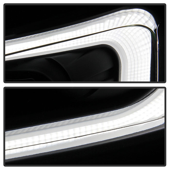 xTune 13-15 Chevy Malibu (Halogen Models Only) DRL Light Bar Proj. Headlights - Black PRO-JH-CM13-LB