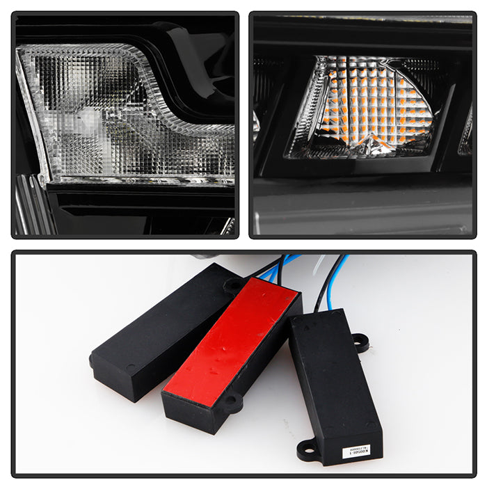 Spyder 09-18 Dodge Ram 1500 (Halogen Model Only) Full LED Headlights - Black (PRO-JH-DR09-FLED-BK)