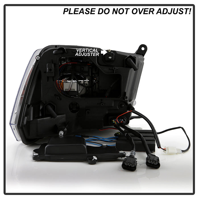 Spyder 09-18 Dodge Ram 1500 (Halogen Model Only) Full LED Headlights - Black (PRO-JH-DR09-FLED-BK)