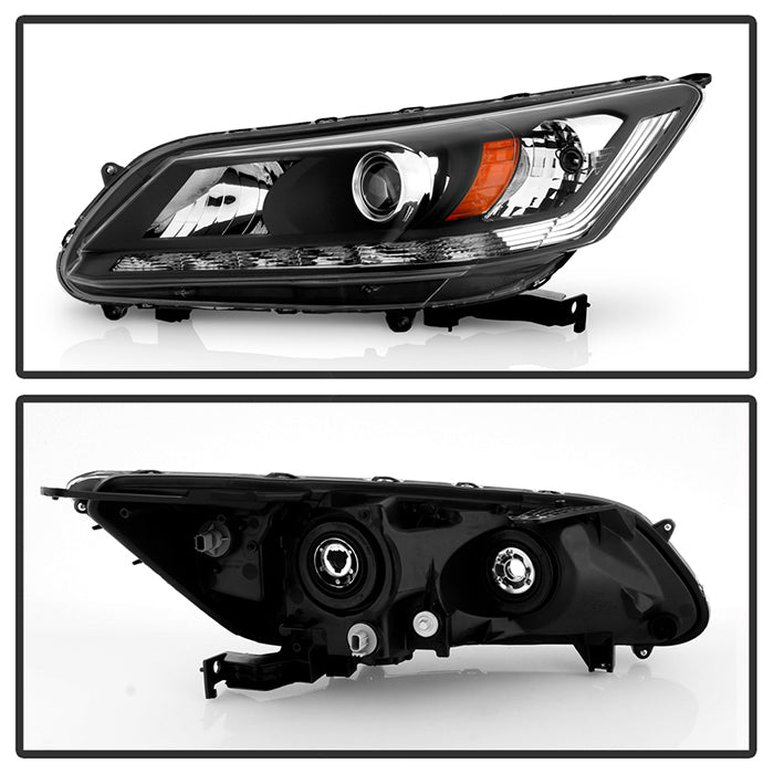 xTune 13-15 Honda Accord LED Blue Start / Sequential Signal DRL Proj - Blk - PRO-JH-HA14-4D-SLED-BK