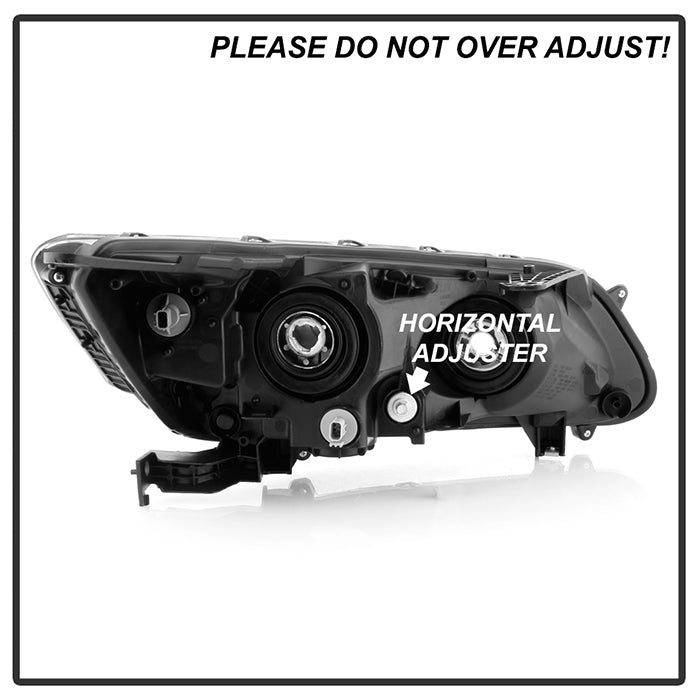 xTune 13-15 Honda Accord LED Blue Start / Sequential Signal DRL Proj - Blk - PRO-JH-HA14-4D-SLED-BK
