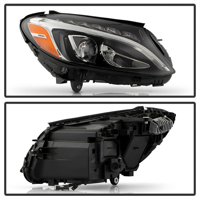 xTune 15-18 Mercedes C Class LED Single Projector Headlight - OE Right PRO-JH-MBW20515-FLED-OE-R