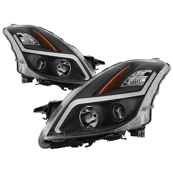 SPYDER 08-09 Nissan Altima Coupe (Halogen Only) Headlights - Black (PRO-JH-NA08-2D-LB-BK)