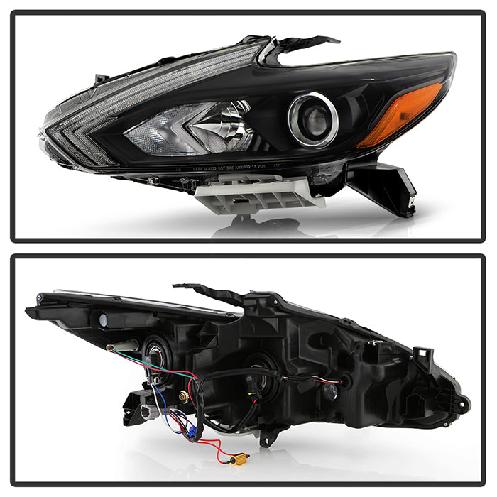 xTune 16-18 Nissan Altima Sequential LED High/Low Headlights - Black (PRO-JH-NA16-SB-LED-BK)