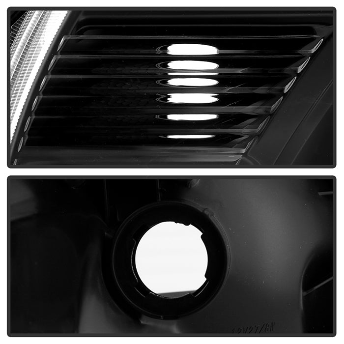 xTune 12-15 Toyota Tacoma Projector Headlights w/ Light Bar - Black (PRO-JH-TTA12-LB-BK)
