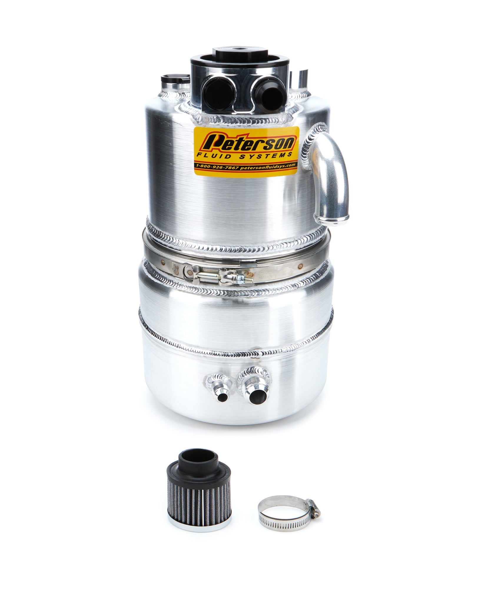Peterson Fluid Systems Oil Tank 5 Gallon Dual Return Micron w/ Filter