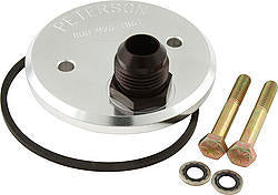 Peterson Fluid Systems Chevrolet 2 -12AN Inlet Fitting Block Off Plate
